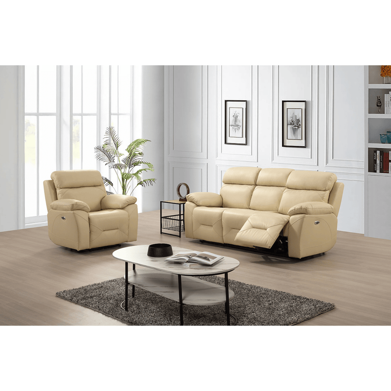 Renato Cream 3+1 sofa set in a contemporary living room setting with natural light