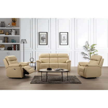 Renato Cream 3+1+1 sofa set in a modern living room setting