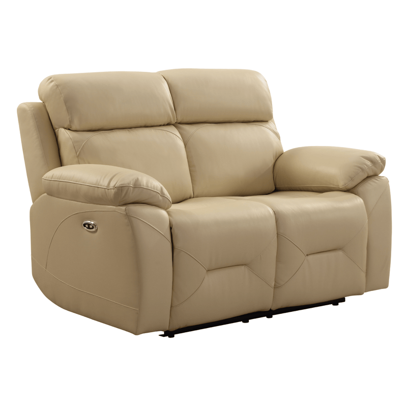 Renato Cream 2-seater sofa on a white background with soft, textured fabric upholstery and clean design