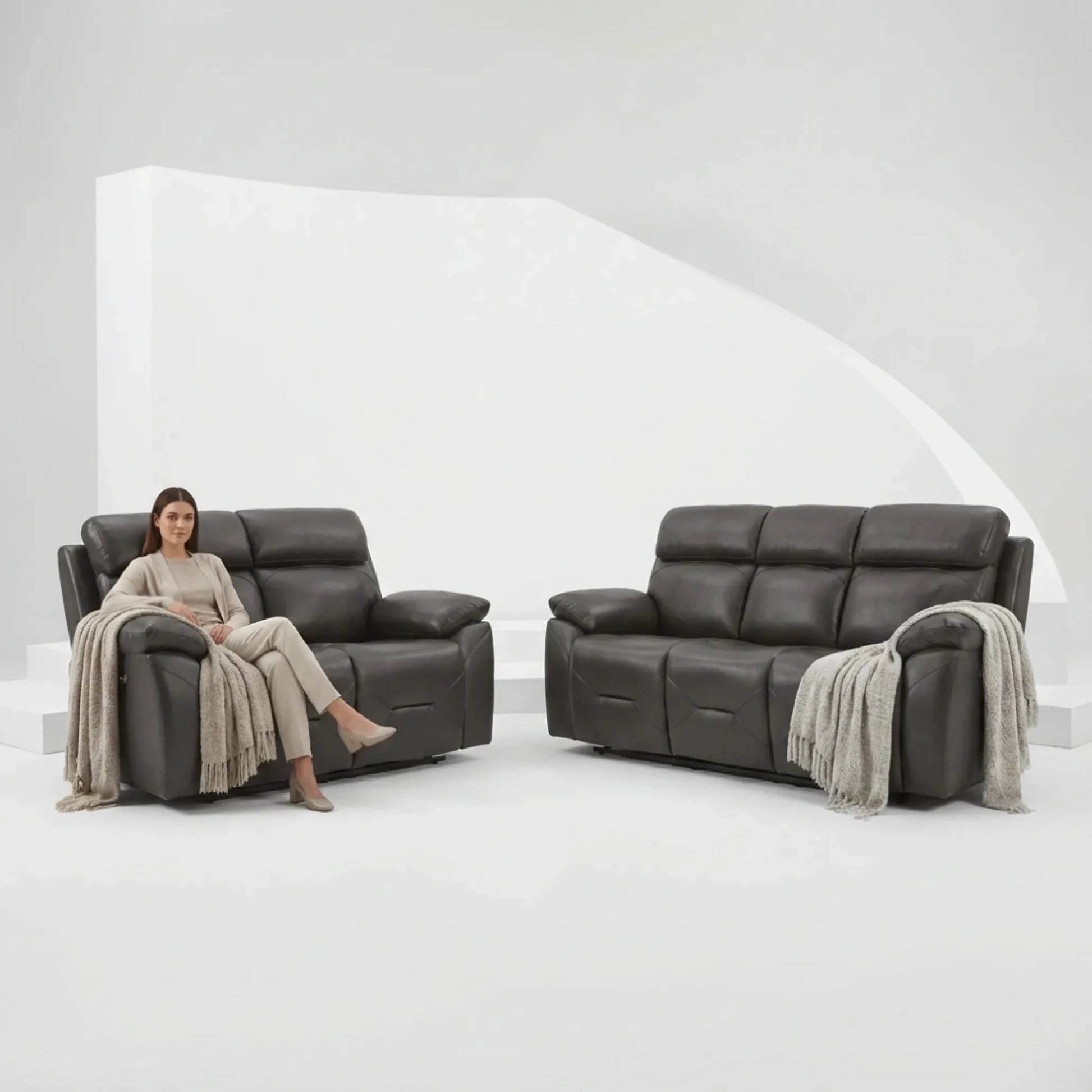 Luxury grey sofa seating
