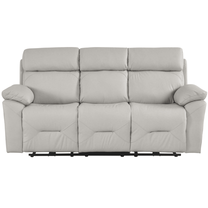 Renato Genuine Leather Light Grey Electric Power Recliner 3+2+1 Seater Sofa Set - Furniture Instore
