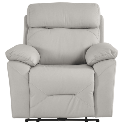 Renato Genuine Leather Light Grey Electric Power Recliner 3+2+1 Seater Sofa Set - Furniture Instore
