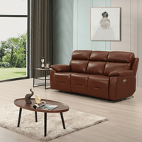 Renato Tan 3-seater sofa angled view in a modern roomset, white upholstery, stylish and comfortable living room furniture