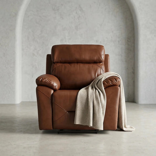 Renato Tan Power Recliner Armchair - Furniture Instore