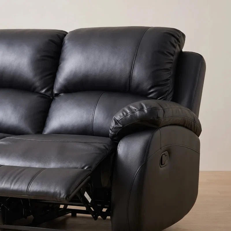 Roma Black Leather 2+2