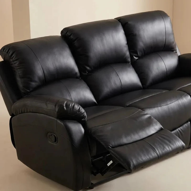Roma Black Recliner 3+3