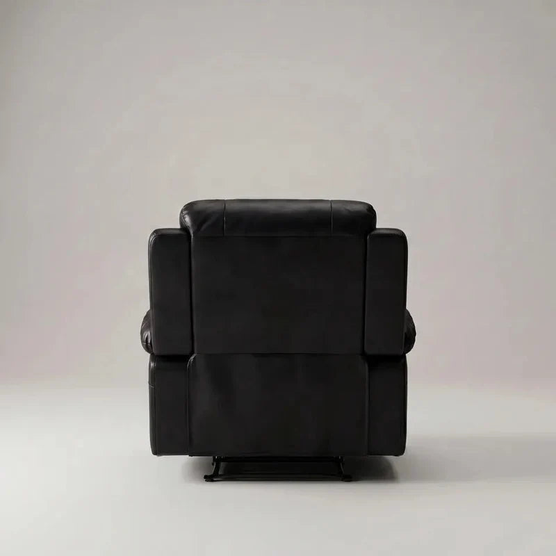Roma Black Leather Manual Recliner 3+2+1