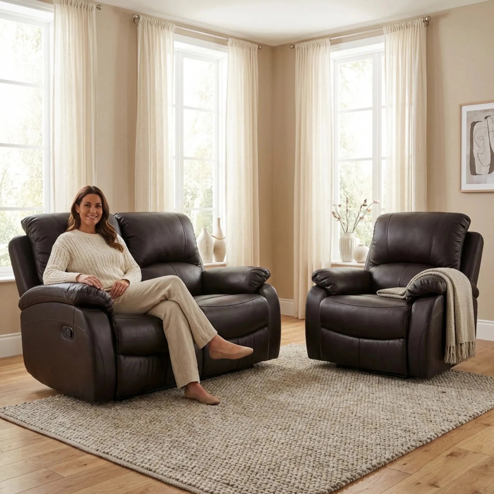 roma-brown-manual-leather-2-1-seater-set