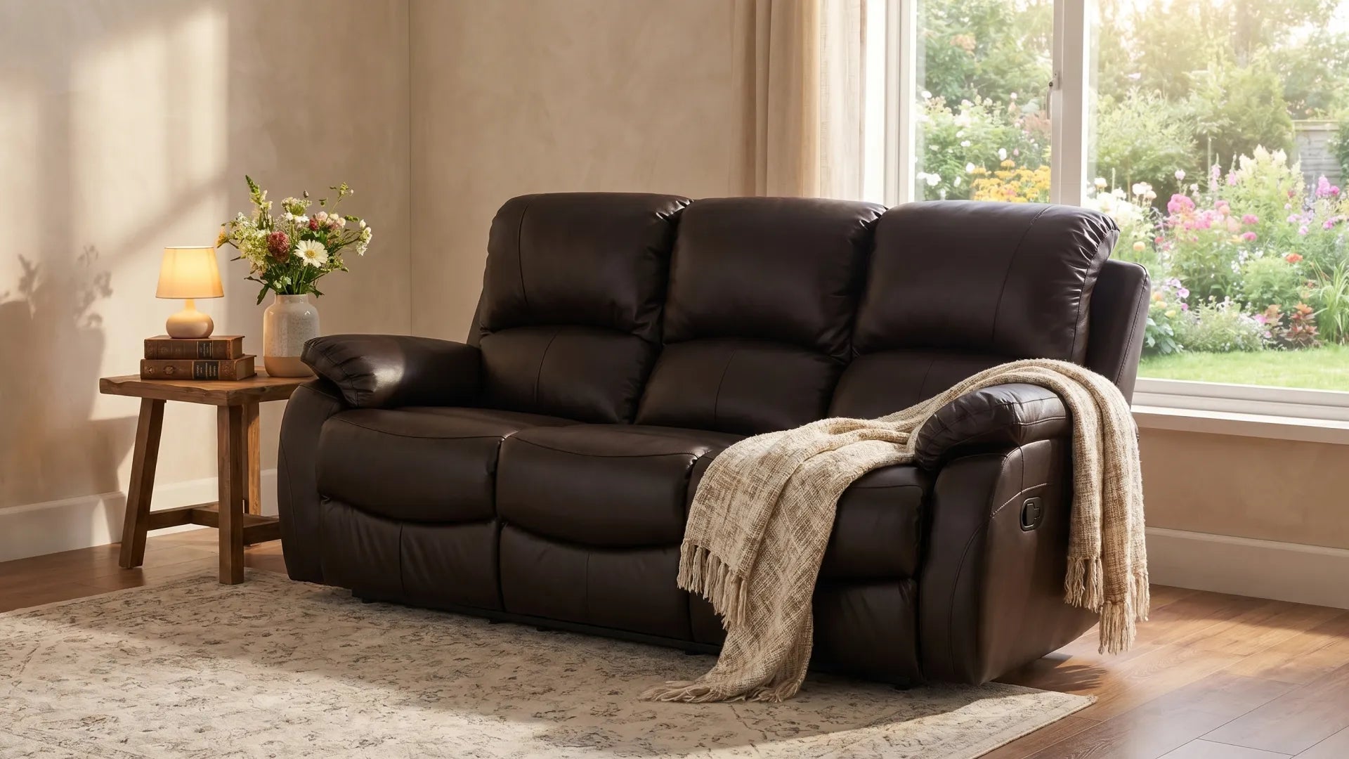 roma-brown-3-seater-manual-recliner-sofa