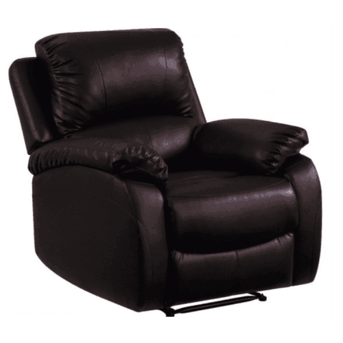 Roma Brown Leather Manual Recliner Armchair