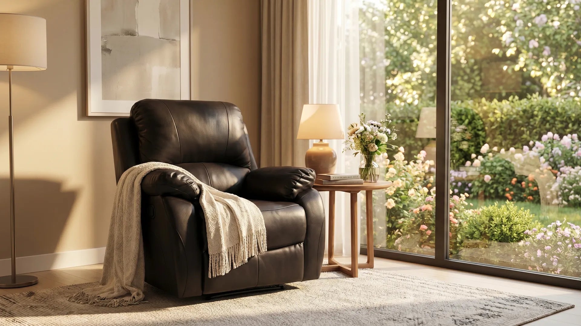roma-brown-leather-manual-recliner-armchair