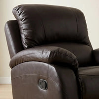 Roma Brown Leathe Recliner 3+1
