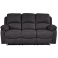 Roma Grey Fabric Electric Recliner 3 Seater Sofa