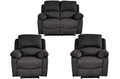 Roma Grey Fabric Electric Recliner 2+1+1 Seater Sofa Set