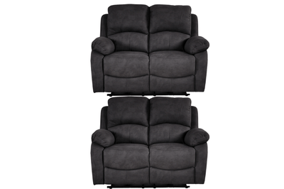 Roma Grey Fabric Electric Recliner 2+2 Seater Sofa Set