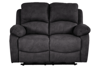 Roma Grey Fabric Electric Recliner 2 Seater Sofa