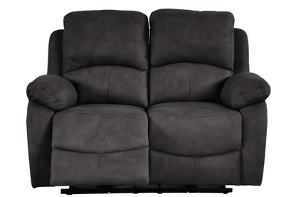 Roma Grey Fabric Electric Recliner 2 Seater Sofa