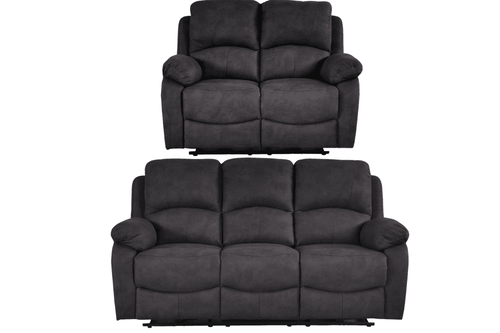 Roma Grey Fabric Electric Recliner 3+2 Seater Sofa Set