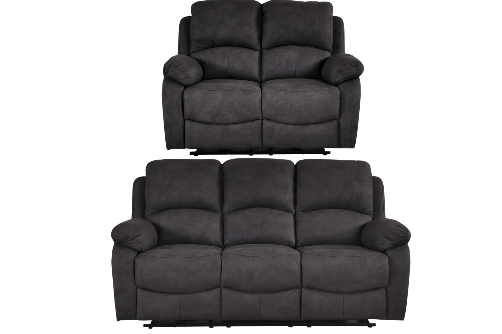 Roma Grey Fabric Electric Recliner 3+2 Seater Sofa Set - Furniture Instore