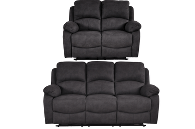Roma Grey Fabric Electric Recliner 3+2 Seater Sofa Set