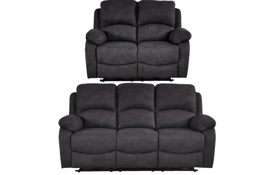 Roma Grey Fabric Electric Recliner 3+2 Seater Sofa Set - Furniture Instore