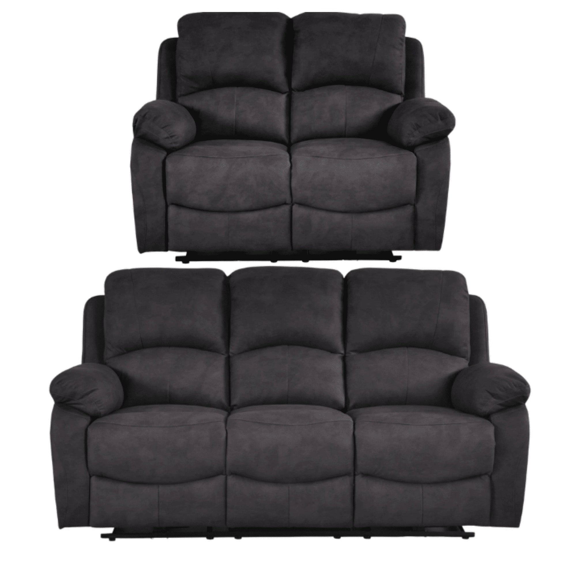 Roma Grey Fabric Electric Recliner 3+2 Seater Sofa Set - Furniture Instore