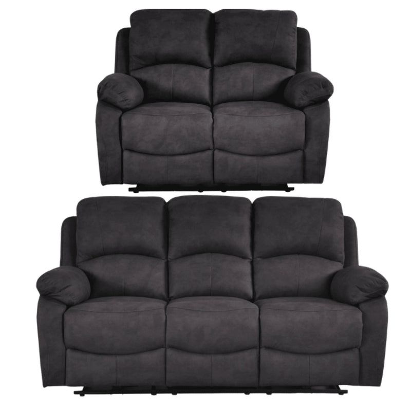 Roma Grey Fabric Electric Recliner 3+2 Seater Sofa Set - Furniture Instore