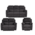 Roma Grey Fabric Electric Recliner 3+2+1 Seater Sofa Set