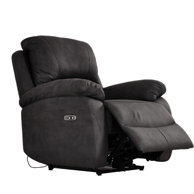 Roma Grey Fabric Electric Recliner 3+2+1 Seater Sofa Set - Furniture Instore