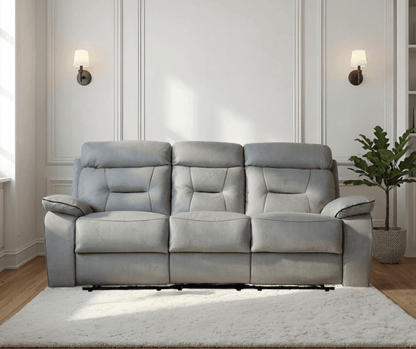 Foster Light Grey Fabric Electric Recliner 3+2+1 Seater Sofa Set - Furniture Instore