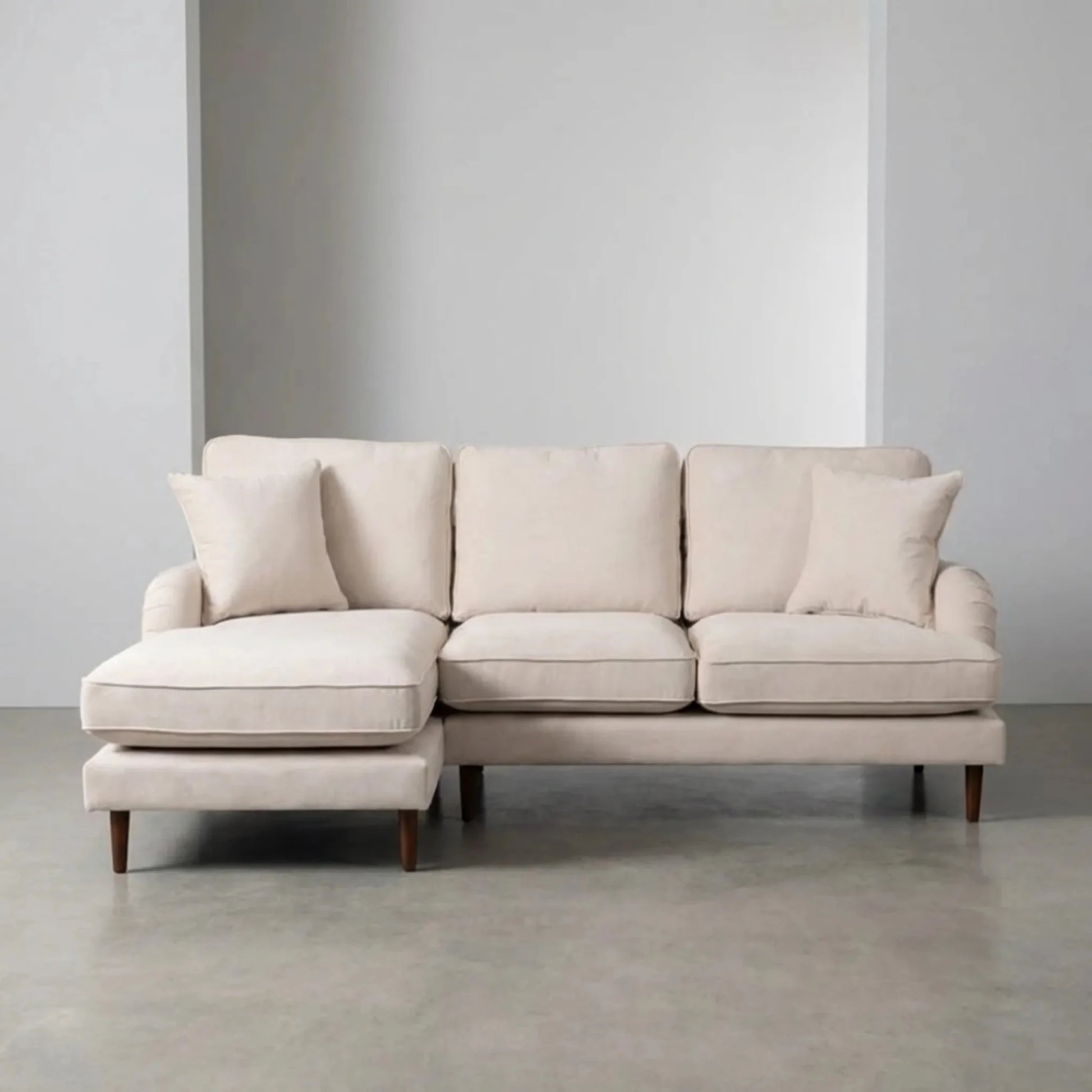 Rupert Beige Fabric Left Hand Corner Sofa - Furniture Instore