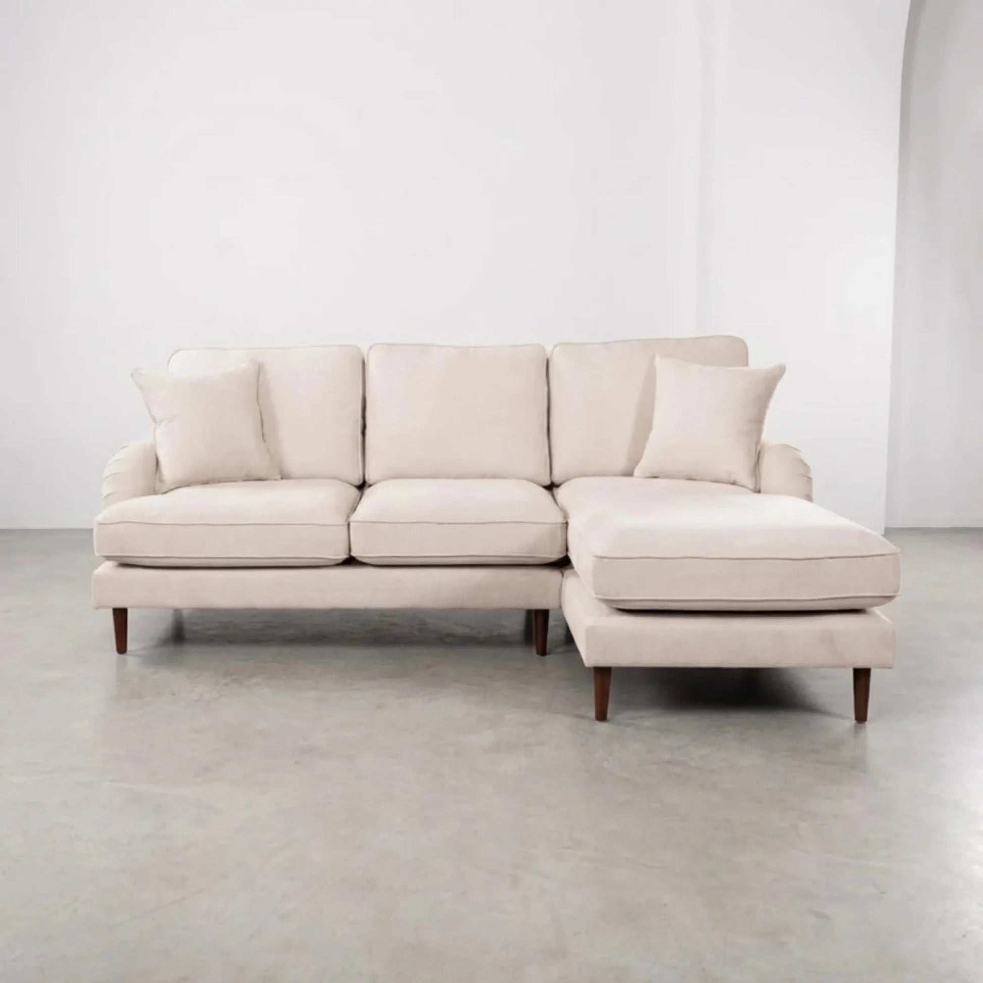Rupert Beige Fabric Right Hand Corner Sofa - Furniture Instore