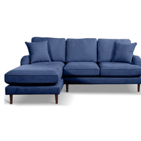 Rupert Navy  Fabric Left Hand Corner Sofa