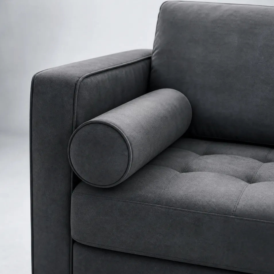 Scott Grey Velvet 2 Seater Sofa - Furniture Instore