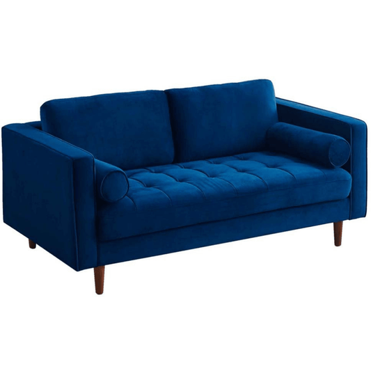 Blue sofa on a white background