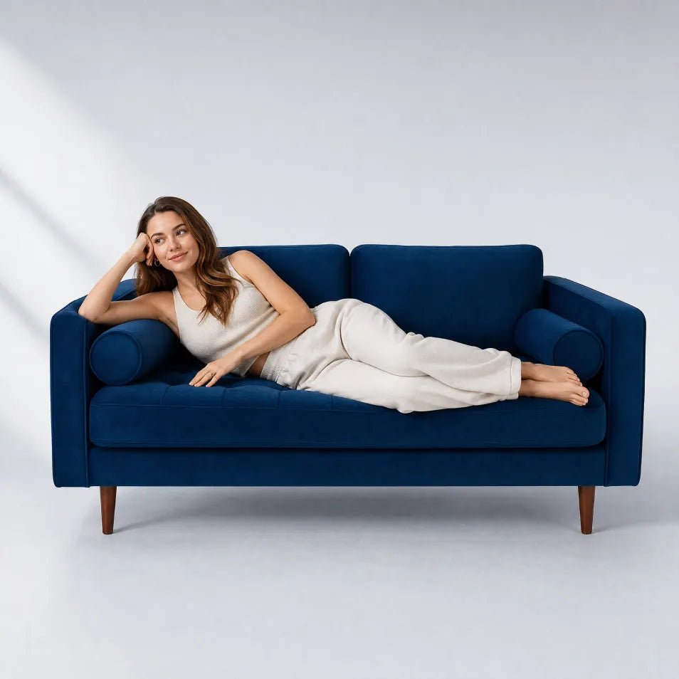 Scott Midnight Velvet 2 Seater Sofa - Furniture Instore