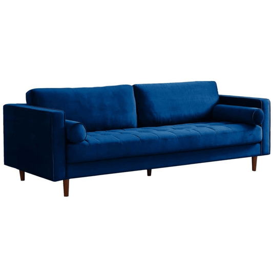 Blue sofa on a white background