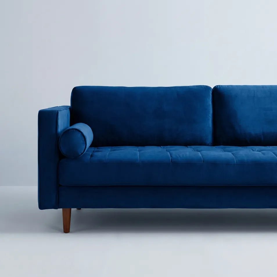 Scott Midnight Velvet 4 Seater Sofa - Furniture Instore