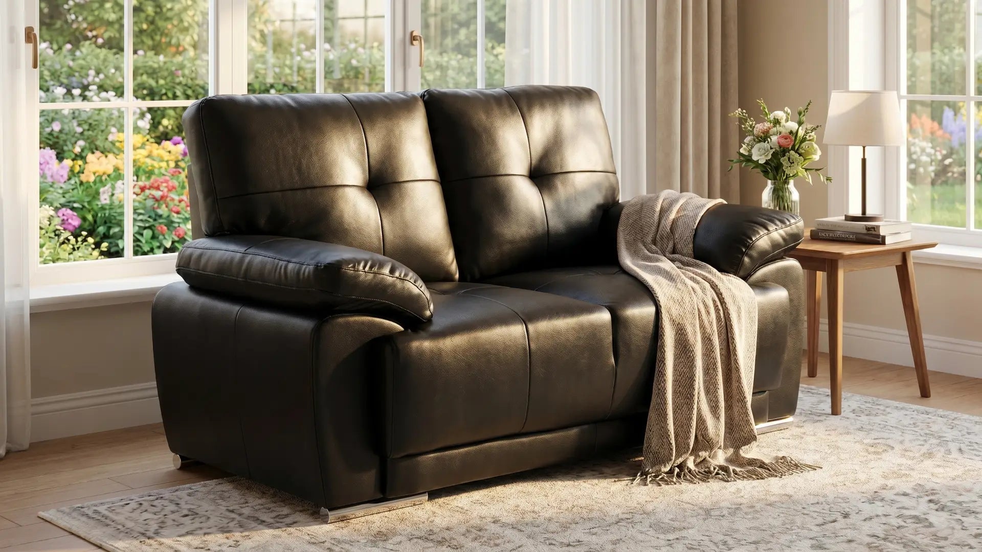 sienna-black-leather-2-seater-sofa