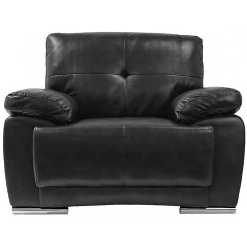 Sienna Black  Leather Armchair