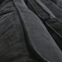 Close-up of dark gray fabric texture