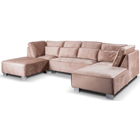 Beige sectional sofa on a white background