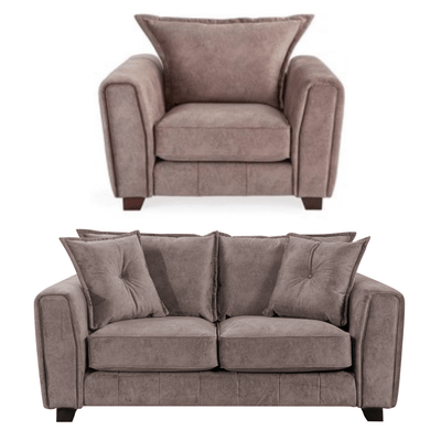 Somerford Chocolate Fabric 2+1 Seater Sofa  Set