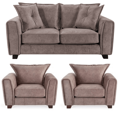 Somerford Chocolate Fabric 2+1+1 Seater Sofa Set