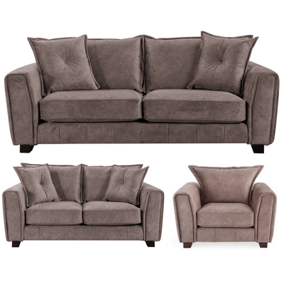 Somerford Chocolate Fabric 3+2+1 Seater Sofa Set