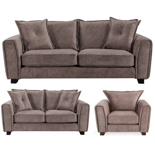 Somerford Chocolate Fabric 3+2+1 Seater Sofa Set