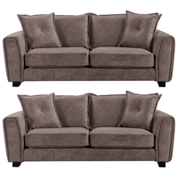 Somerford Chocolate Fabric 3+3 Sofa Set