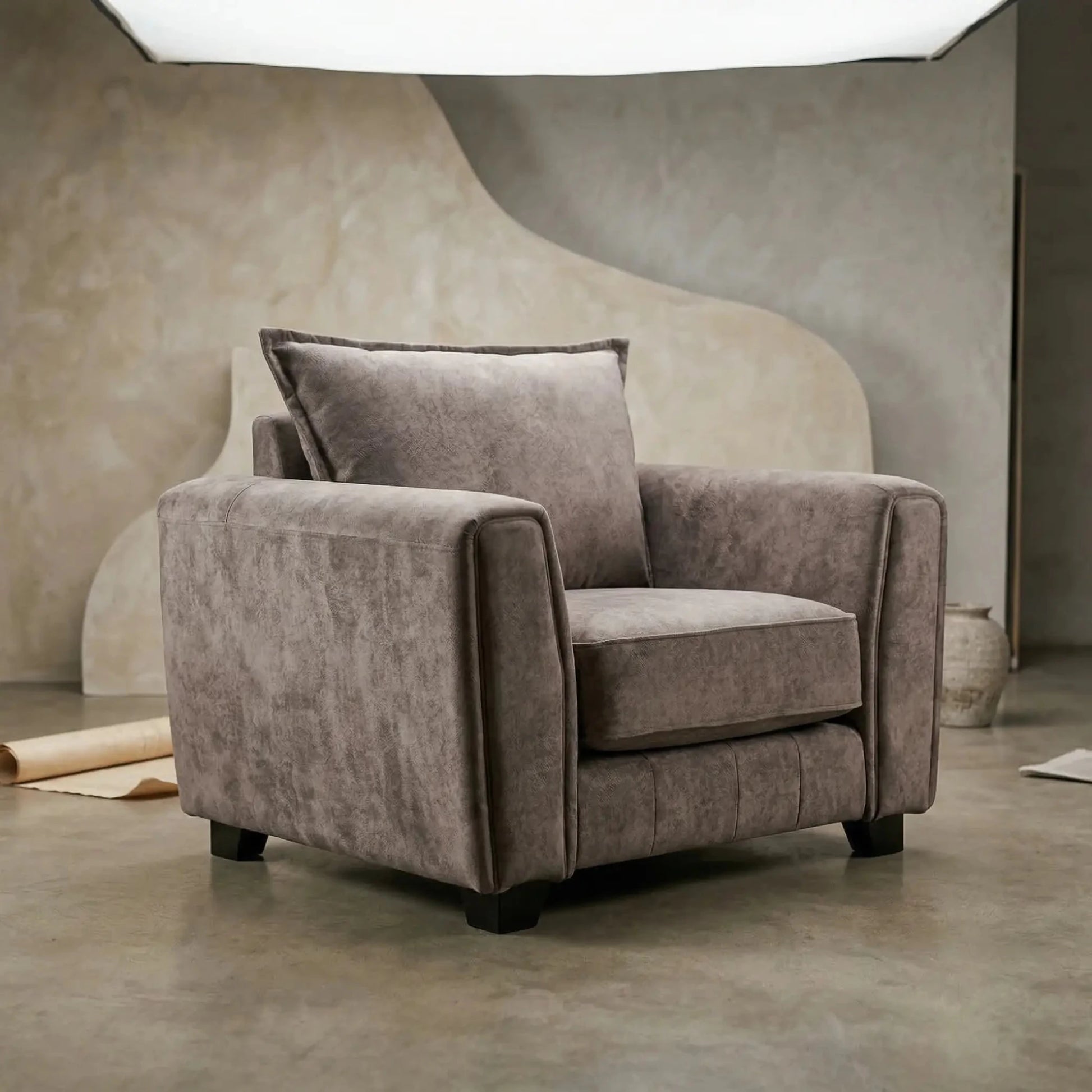 Somerford Fabric Armchair Chocolate - Furniture Instore