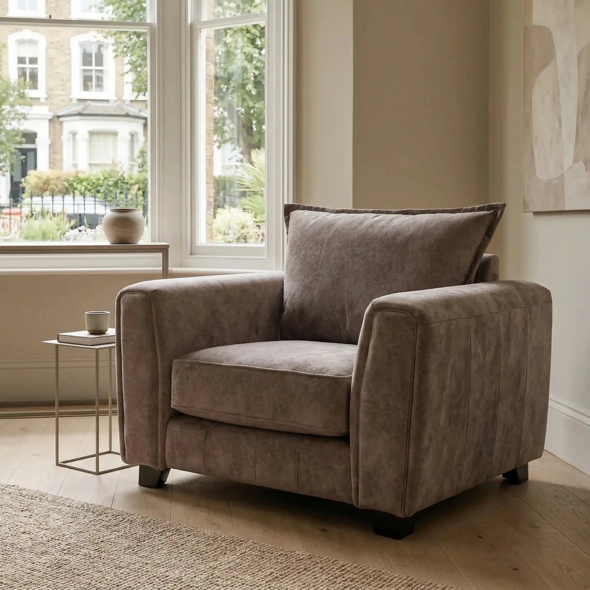 Somerford Fabric Armchair Chocolate - Furniture Instore