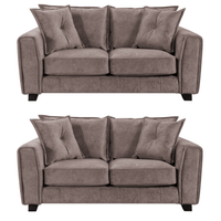Somerford Fabric Chocolate 2+2 Seater Sofa  Set